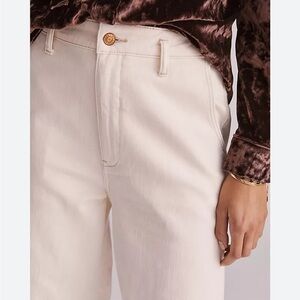 Anthropologie Pilcro Cream/Ivory Straight Trouser Jeans, 28